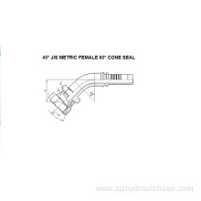 45° JIS Metric Female 60° Cone Seal 28641